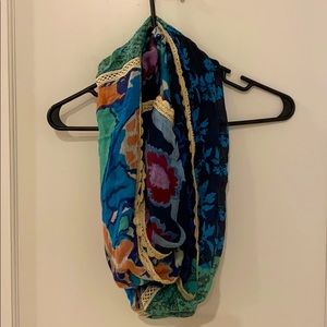 ANTHROPOLOGIE Floral Infinity Scarf